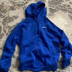 Nike Royal Blue Hoodie with White Swoosh